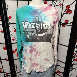 PALACE Teal and Pink Tie-Dye Graphic Shirt